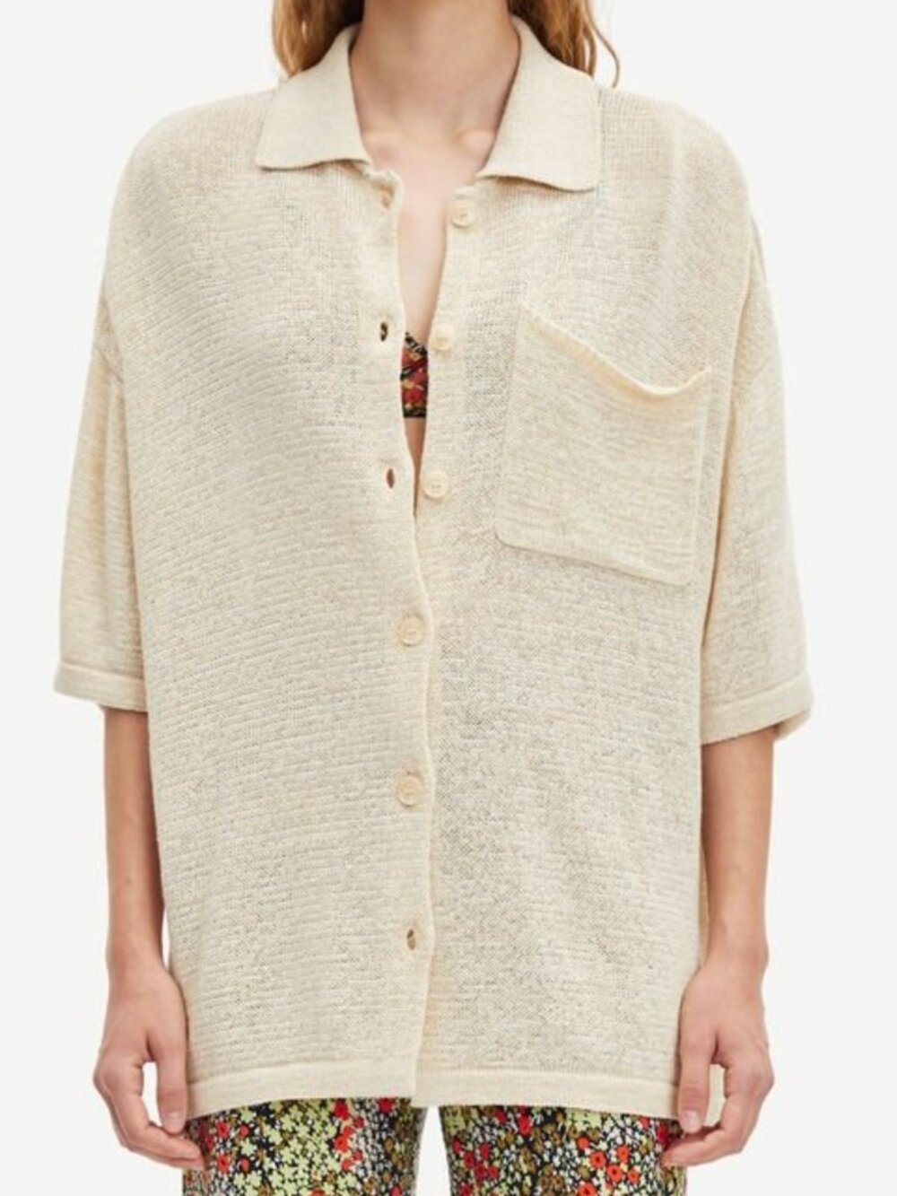 Samsoe Samsoe Mel SS Crochet Button Down Top